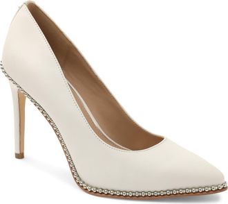 BCBGeneration Holli Pointed Toe Pump in Bright White Leather at Nordstrom, Size 7.5