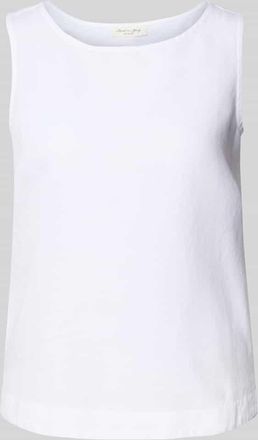 Christian Berg Leinentop mit Rundhalsausschnitt in Weiss, Gr&ouml;&szlig;e 40