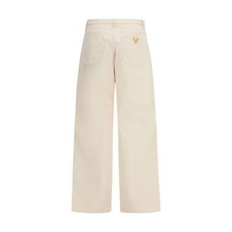 Valentino Mens Beige Cotton Casual Pants