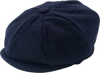 Generic Major Wear Wool Baker Boy Cap in Dark Navy, Size: Small-Medium