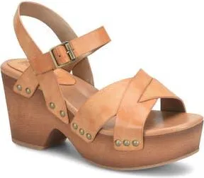 Korks Leda Ankle Strap Platform Sandal in Light Brown at Nordstrom Rack, Size 10