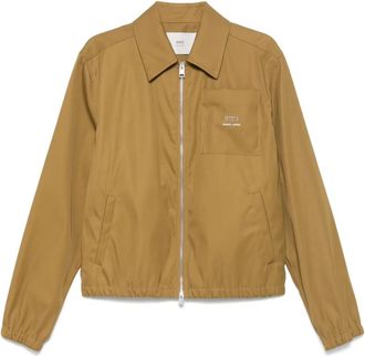 Ami Bomberjack van twill met logo-opdruk