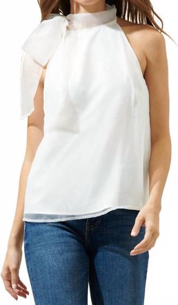 Sugarlips Organza Halter Top In White