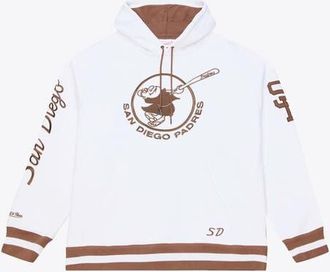 Mitchell & Ness Mens Mitchell & Ness White San Diego Padres Cooperstown Collection Fleece Hoodie at Nordstrom, Size Xx-Large