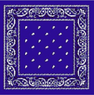 Cover Your Hair Blue Bandanna - Paisley
