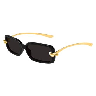Bottega Veneta Sunglasses, unisex, Yellow, Size: 56 MM Rectangular Sunglasses