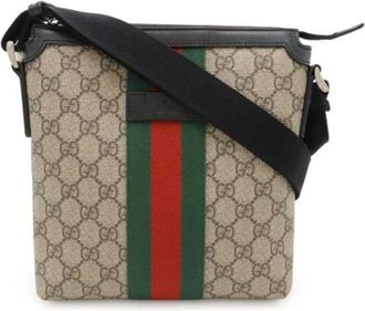 Gucci Pre-owned Cross Body Bags, female, Beige, Size: ONE SIZE Pre-owned Canvas gucci-bags