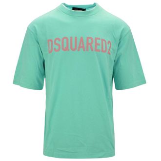 Dsquared2 Loose Fit T-shirt Met Merklogo In Lichtgroen