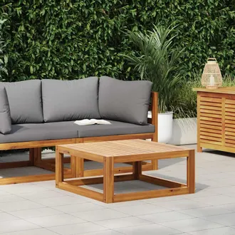vidaXL Mesa De Centro De Madera Maciza De Acacia 68x68x29 Cm Vidaxl