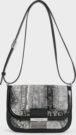 Charles & Keith Charlot Patchwork Denim Bag