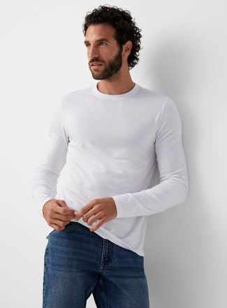 Le 31 Mens Solid long-sleeve T-shirt