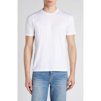 Tom Ford Short Sleeve Crewneck T-Shirt in White at Nordstrom, Size 36 Us