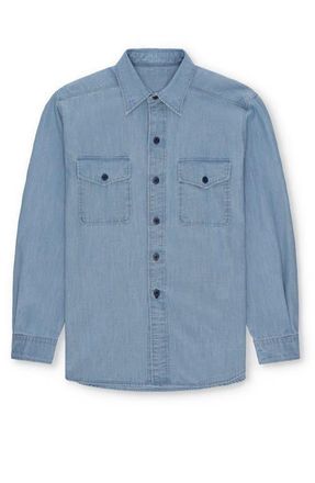 Fortela CPO Chambray Overshirt in Light Blue at Nordstrom, Size X-Large