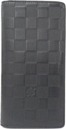 Louis Vuitton Damier Infini Onyx Leather Long Wallet (Bi-Fold) (Pre-Owned)