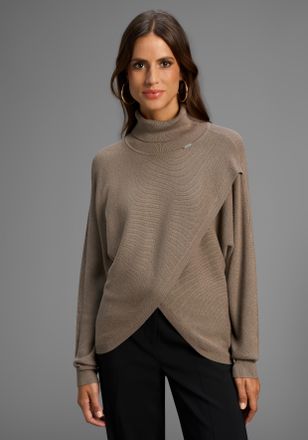 Bruno Banani Rollkragenpullover BRUNO BANANI, Damen, Gr. 32/34, taupe, Obermaterial: 70% Viskose, 30% Polyamid, unifarben, figurumspielend h&uuml;ftlang, Rippb&uuml;ndchen, 