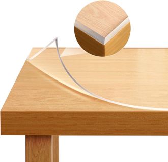 Woltu Tovaglia Trasparente Impermeabile Moderna Plastificata Pvc Copritavolo, Rettangolare 90x140 Cm - Woltu