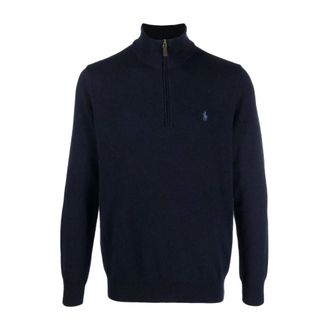 Polo Ralph Lauren Turtlenecks, male, Blue, Size: XL Ls Hz Pp Long Sleeve Pullover