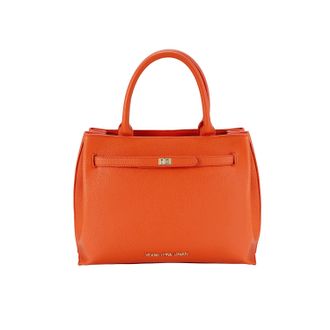 Victoria Hyde London Tote Bag for Women PU Leather Shopper Handbags Vegan Travel Shoulder Bags for Women and Mom Best Gift, Orange, L