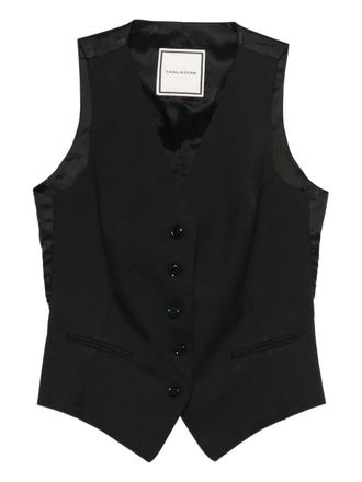 Tagliatore Giselle waistcoat - women - Fabric - 44 - Black