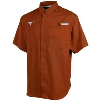 Columbia Mens Columbia Texas Orange Texas Longhorns Team PFG Tamiami Shirt in Burnt Orange at Nordstrom, Size Xx-Large
