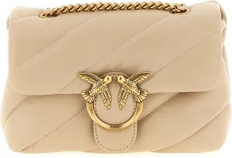 Pinko Beige Lambskin Crossbody Womens Bag