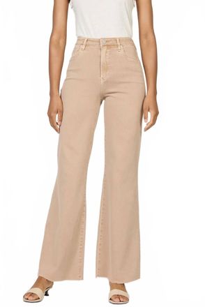 Dear John Denim Fiona High Rise Wide Leg Jeans In Warm Taupe