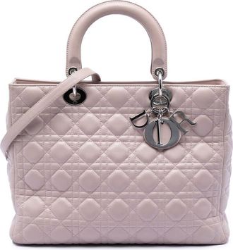 Dior Pre-owned Dior Large Lambskin Cannage Lady Dior Ladies DF1BH3CYKH5WUVSP
