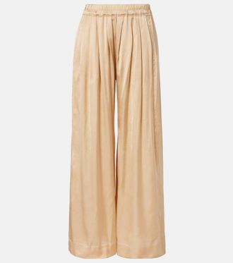 Isabel Marant Pantaloni Nolia a gamba larga in satin