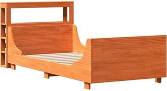 vidaXL Vidaxl - Estructura De Cama Sin Colch&oacute;n Madera De Pino Marr&oacute;n 90x200 Cm