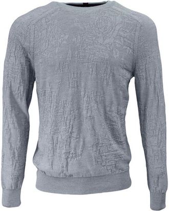 Lords of Harlech Cole Fully Fashioned Merino Wool Crewneck Sweater in Flannel at Nordstrom, Size Xx-Large
