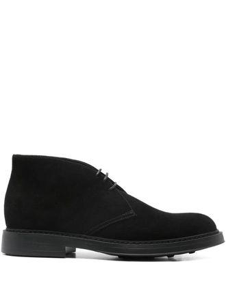 Doucal's lace-up chukka shoes - men - Calf Suede/Calf Leather/Rubber - 46 - Black