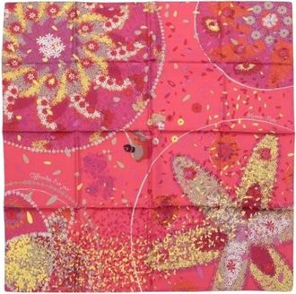 Herm&egrave;s Pre-owned Carr&eacute; 90 Offrandes Dun Jour foulard en soie - - Pre-owned - Donna - Rosso - ONE SIZE