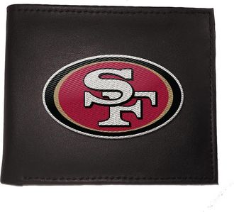 Evergreen Enterprises San Francisco 49ers Synthetic Leather Embroidered Bifold Wallet in Black at Nordstrom