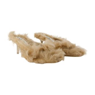 Acne Studios Lambskin Feathered Heel - Beige