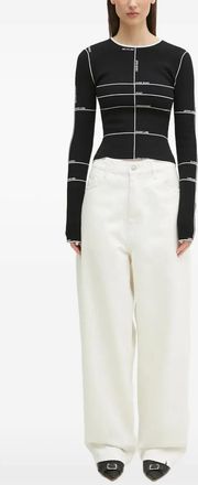 VETEMENTS Top con motivo a intarsio - Nero