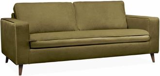 Sweeek Sof&aacute; cama convertible de 3 plazas con colch&oacute;n de 12cm, verde oliva