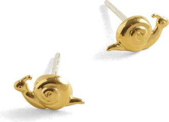 Madewell Demi-Fine Snail Stud Earrings in 14K Gold at Nordstrom