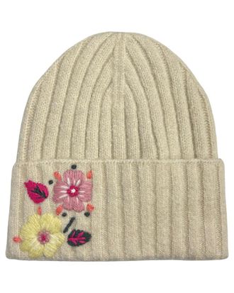 MARCUS ADLER Flower Embroidered Beanie