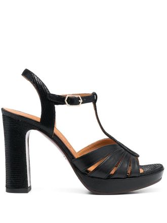 Chie Mihara Cafra leather sandals - women - Calf Leather/Calf Leather/Calf Leather/Rubber - 40 - Black