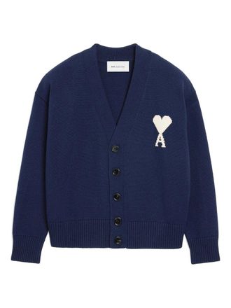 Ami Cardigan With Contrasted Ami de Coeur