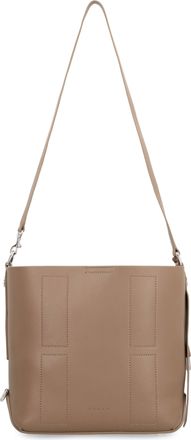 Hogan Womens Hobo Bag Hocket Piccola Turtledove Calf Leather Shoulder