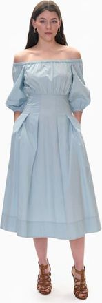 Rebecca Taylor Solene Off The Shoulder Dress in Seafoam at Nordstrom, Size 12