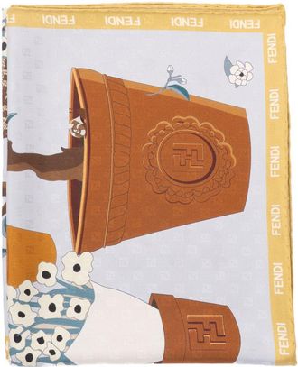 Fendi Printed Silk Foulard