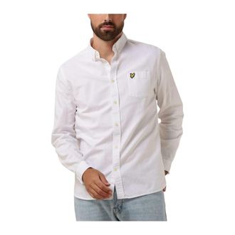 Lyle & Scott Regular Fit Oxford Overhemd - Heren - Casual Overhemden - Wit - S - Katoen - Overhemden