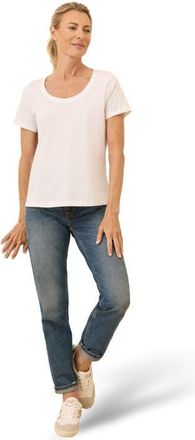 Pact Organic Cotton Softspun Scoop Neck Tee in White at Nordstrom, Size Large