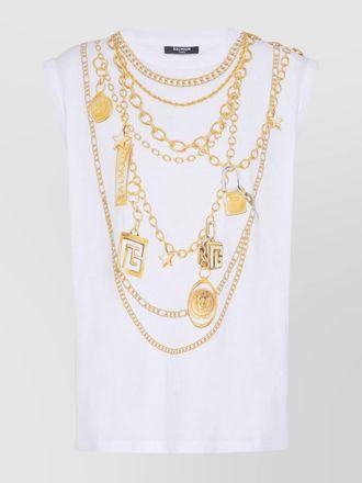 Balmain printed tank top