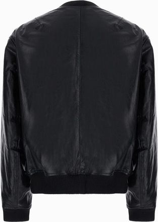 Sunflower Leather Bomber Jacket - Black