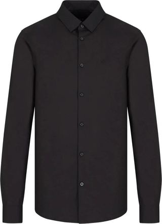 A|X Armani Exchange Overhemd - Heren - Casual Overhemden - Zwart - XL - Katoen - Overhemden