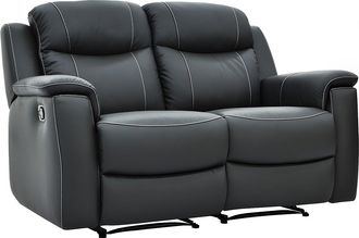 Vente-Unique Sof&aacute; 2 plazas relax EVASION de piel - Gris