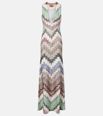 Missoni Zigzag lame maxi dress
